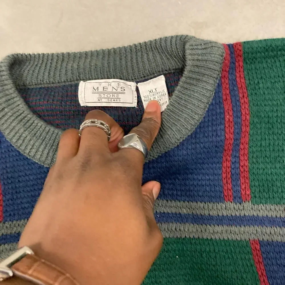 vintage y2k sears patterned sweater